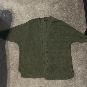 American Eagle Outfitters Olive Cardigan Button Sweater